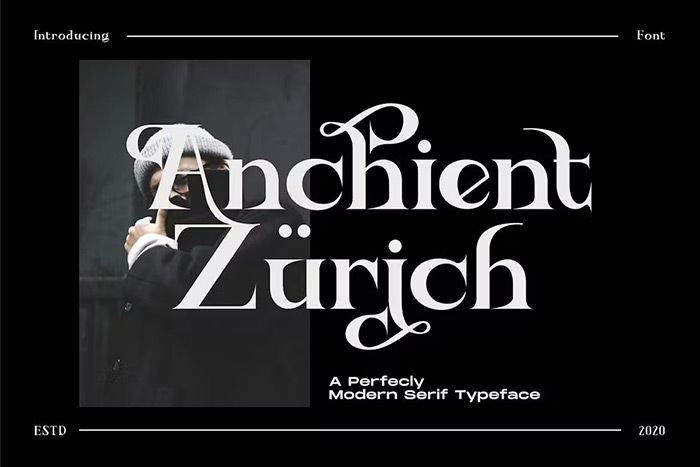 Ancient Zurich - Serif Elegant Font Logotype Brand