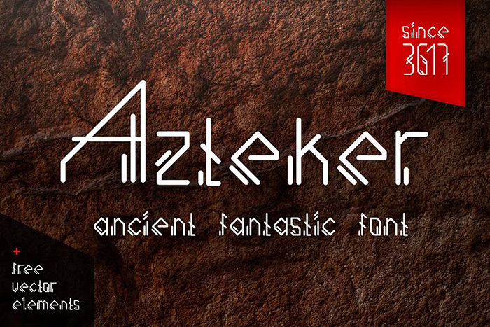 Azteker - ancient fantastic font