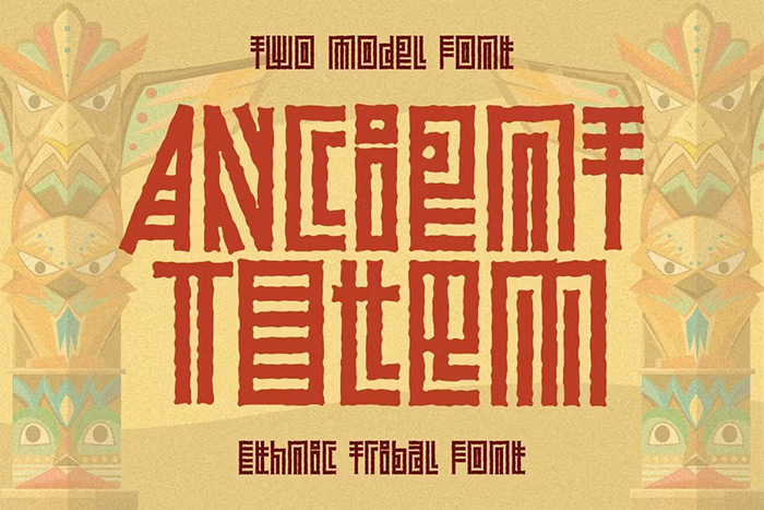 Ancient Totem - Ethnic Tribal Font