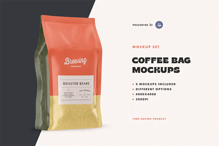 Set of Coffee Bag Mockups