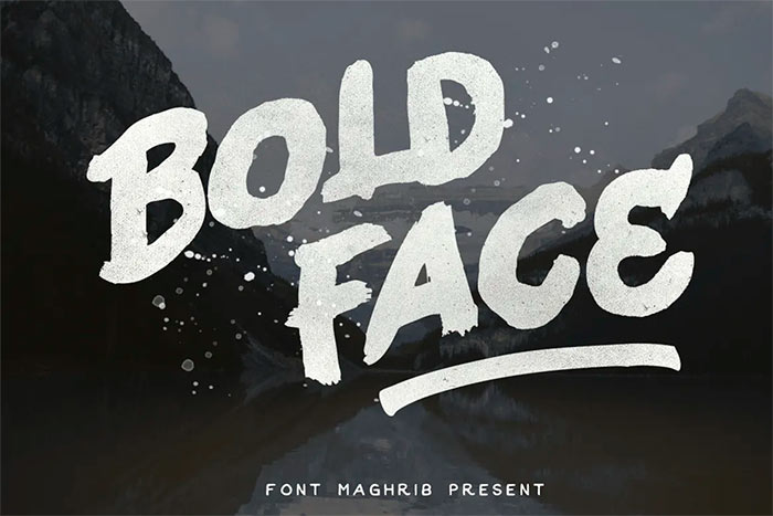 Bold Face best brush stroke fonts