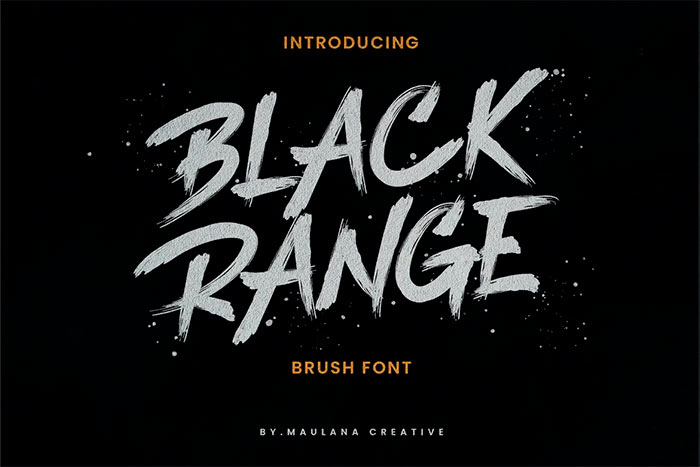 Black Range Brush Font