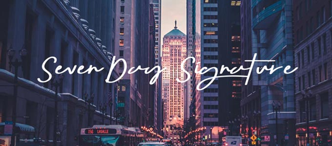 Seven Day Signature Font