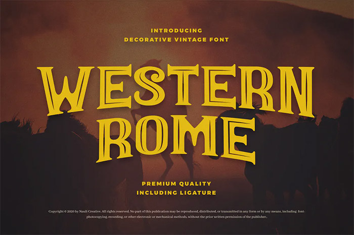 Western Rome - Vintage Western Font