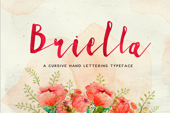 Briella best brush stroke fonts