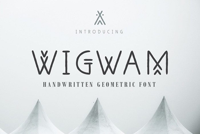 Wigwam - Handwritten Geometric Font