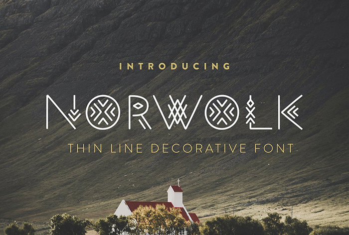 Norwolk - Thin Line Decorative Font