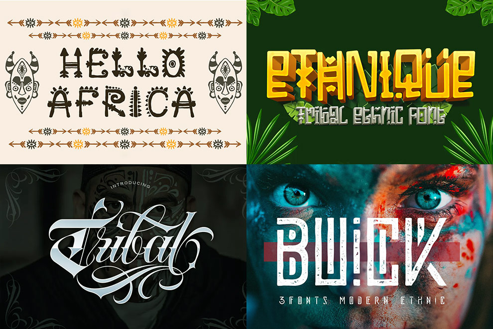 40 Fierce and Geometric Tribal Fonts Free & Premium DesignwithRed