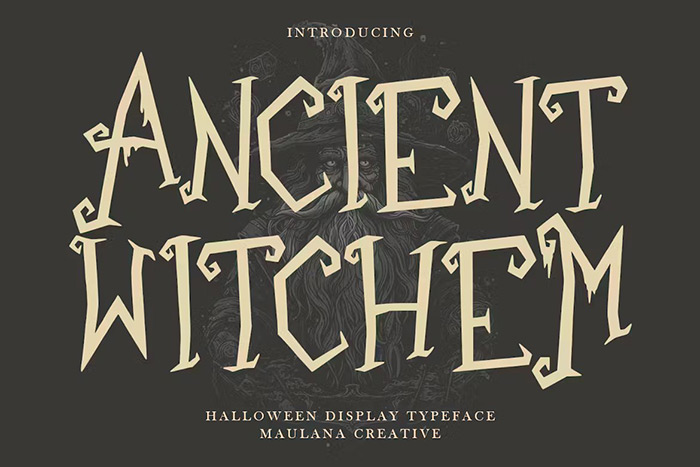 Ancient Witchem Halloween Display Typeface