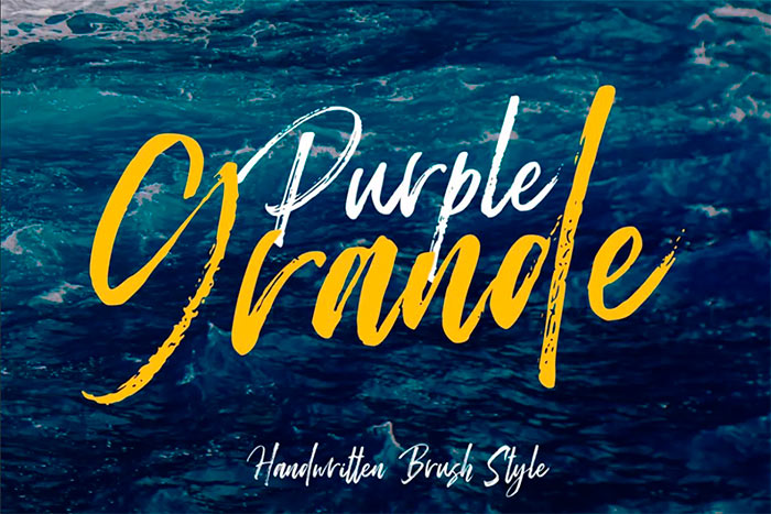 Purple Grande Brush Font