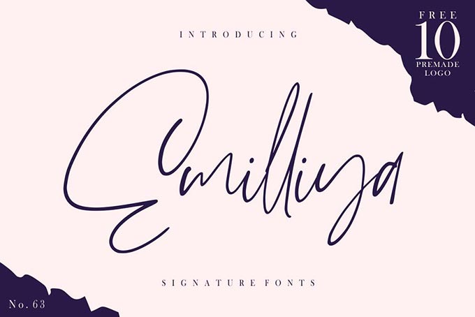 Emilliya Luxury Signature Font