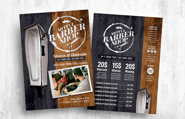 Rustic Barber Shop Flyer