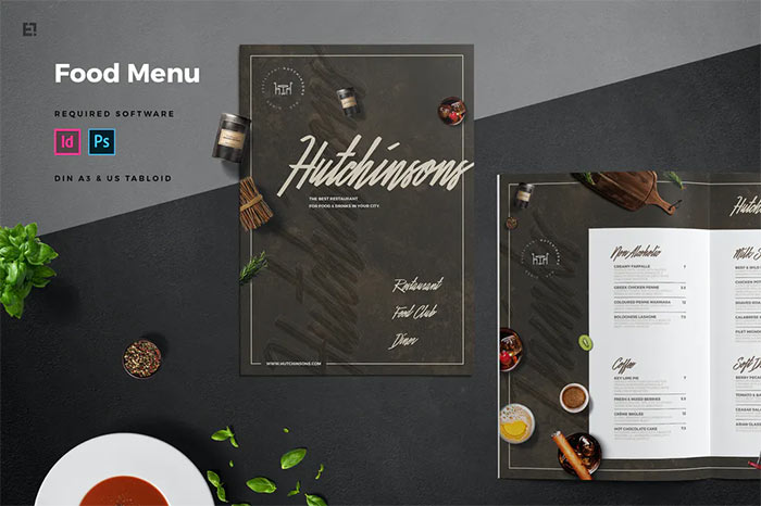 Minimalist Food Menu