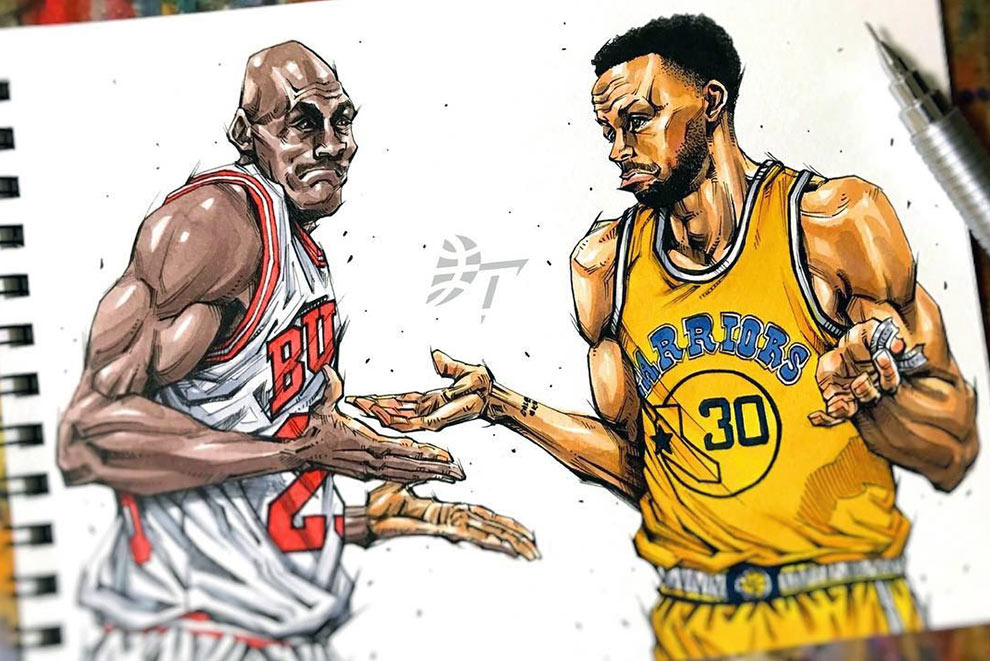 Japanese Cartoonist Dai Tamura Draw his NBA Heroes DesignwithRed